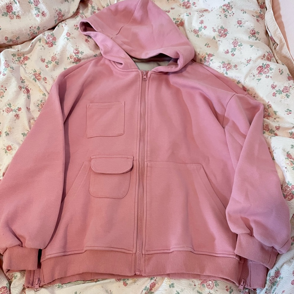 Pink Zip-Up Hoodie